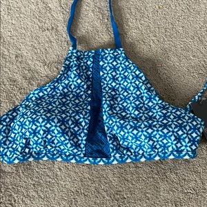 Blue bikini top